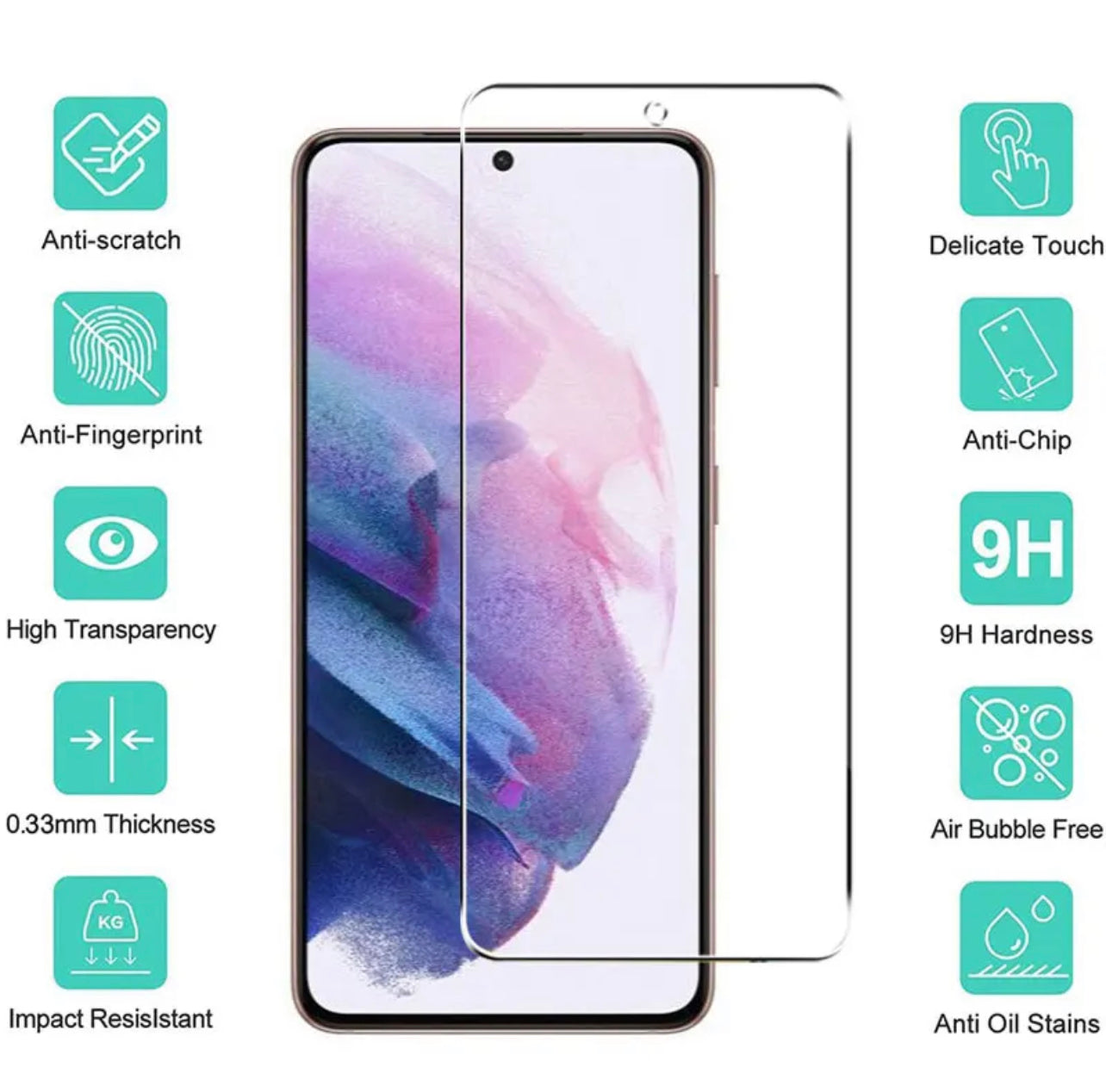 Yamizoo Premium 9H Clear ShatterProof Glass Screen Protector-3pks pour certains modèles Samsung Galaxy Yamizoo Premium 9H Clear ShatterProof Glass Screen Protector-3pks pour certains modèles Samsung Galaxy